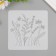 Plastic stencil "Field flowers" 15x15 cm