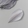 Decorative goose feature "gray" in the shape of a sheet set 40 pcs h = 5-7 cm