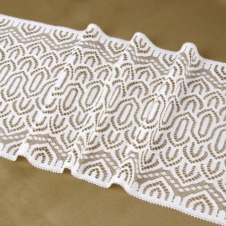 Lace elastic fabric, 185 mm × 2.7 ± 0.5 m, white color-2