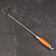Double -double meat hook, 50cm, with a wooden handle