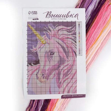 Cross -embroidery "Unicorn", a set for creativity, 30 x 20 cm-2