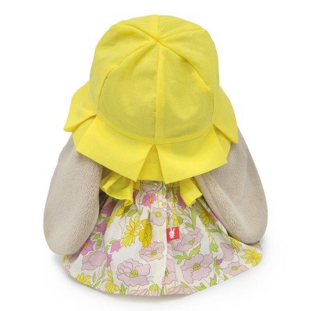 Soft toy "Bunny Mi", in a summer kit with panama, 18 cm-3