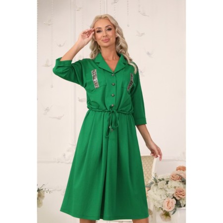 Women's dress, size 42, green color-9