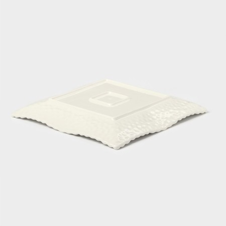Ceramic square "airiness", d = 24 cm, white color-2