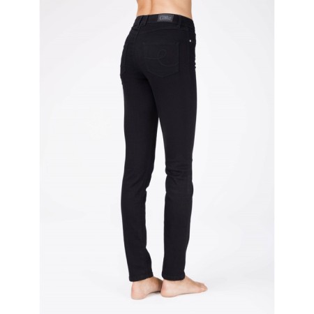 Women's jeans with the effect "Instant Correction of the abdomen" CONTE ELEGANT, size S, Black color-1