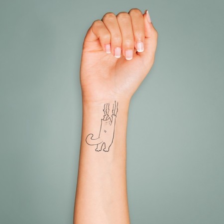 Tattoo on the body Black "Case Claus" 6x6 cm-2