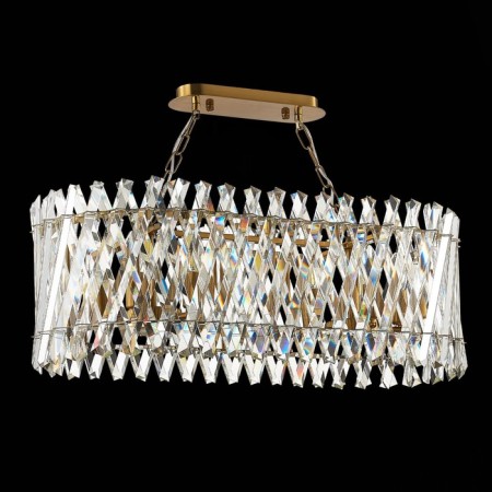 Suspension lamp ST LUCE. SL1170.303.10. Fabio. 10x40 watts, E14, 80x35x29 cm, brass color-4