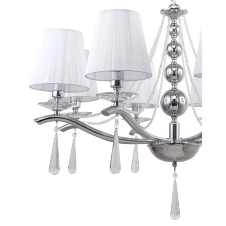 Suspended chandelier Nifty 8xe14 40w, size 82x82x73-104 cm, color chromium-2