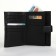 Male purse on the button, department for auto documents, black color