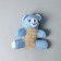 Body washcloth children's share "Mishutka", sisal, blue color