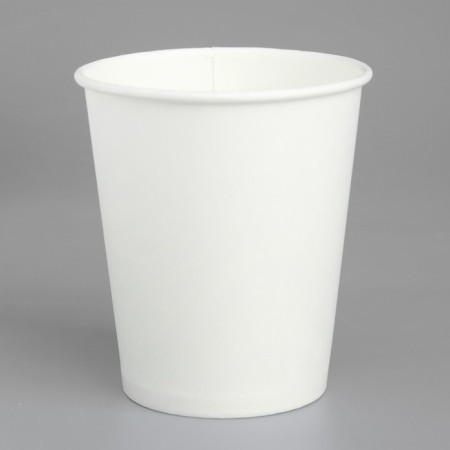 A glass of paper "white" for hot drinks, 250 ml, diameter 80 mm