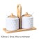 A set of cans with spoons Lenardi Bamboo, on a stand, 360 ml, 2 pcs