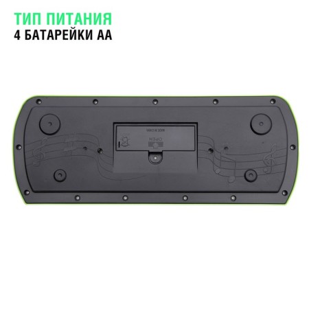 Synthesizer "Musician" with a microphone, green color, 32 keys-2