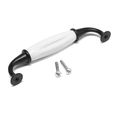 Stylish Ceramics 003, 128 mm bracket handle, black ceramic black-4