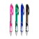 Ballic handle with erased ink, line 0.8 mm, automatic, blue rod, tinted body with a rubber holder