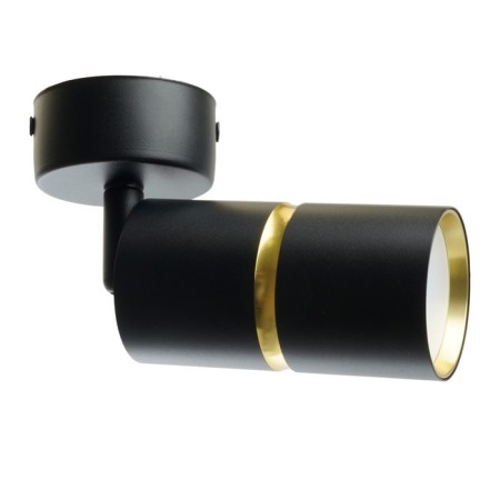 The lamp wall-flowing Feron ML1861, IP20, GU10, 35 W, 55x55x165 mm, black/gold color-2