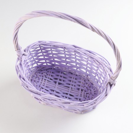 Wicker basket, 25x17x11x30 cm, lilac, willow-2