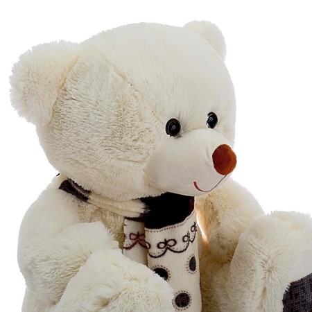 Soft toy "Bear Martin", milk color, 90 cm-9
