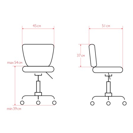 Senior chair, five -lutched, ivory color-4