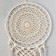 Panel wall -mounted macrame technique "Lace with beads" 82x30 cm