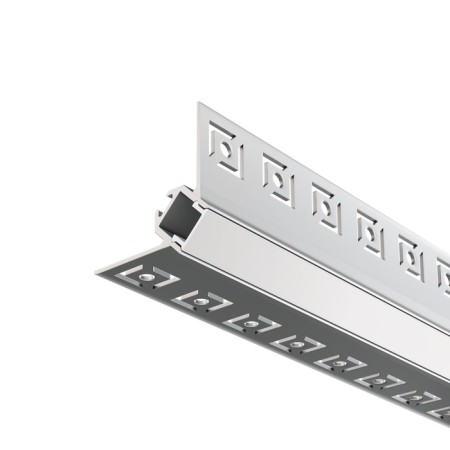 Aluminum profile of hidden installation LED Strip Alm-502-S-2M, 200x5x2.2 cm, silver color