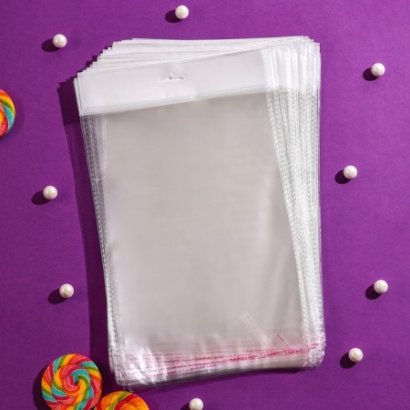 Packet with adhesive tape, transparent 20 x 25/4 cm, 25 μm, euroglias