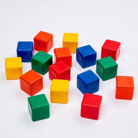 Set of colored cubes, 16 pieces 6 × 6 cm-5