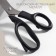 Clothing scissors, 7 ", 18 cm, black color