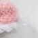 Cup for drying the hair with a button of the share, microfiber, pink color