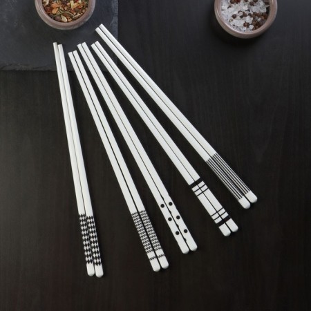 A set of ceramic sticks for land "Geometry", 10 objects, h = 24.5 cm