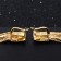 Hanging earrings "Hollywood" square and threads, color gold, 6.5 cm