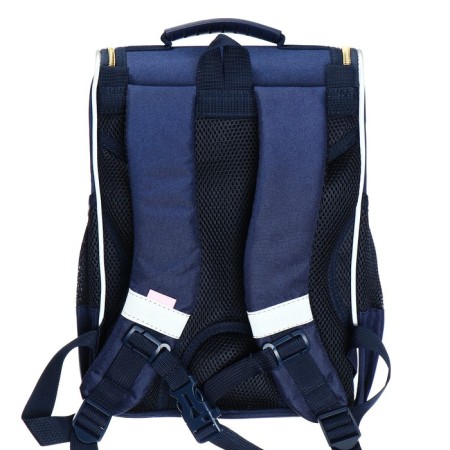 School standard, 33 x 25 x 13 cm, Grizzly, + bag for shoes, plush, blue-4