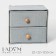 Box LADOOM "Francesca", 2 drawers, 22 × 22 × 20.5 cm, gray-blue