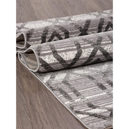 Rectangular carpet EFOR ECLIPSE, size 80x150 cm, color D.Gray/D.Gray-1