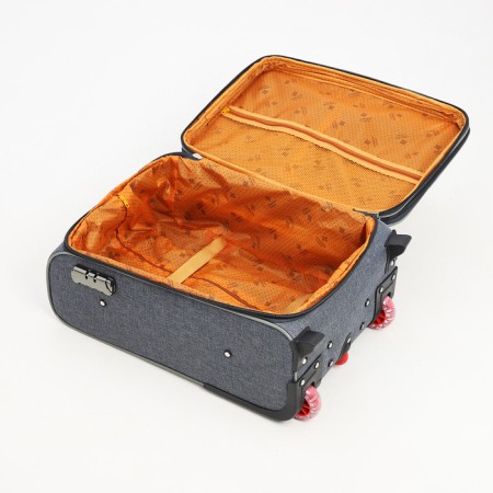 Small 20 suitcase, a lightning department, code lock, 3 wheels, 2 outer pockets, color gray color-8