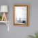 Wall mirror, rectangular small., Brown 38.8x48.8x2.8 cm