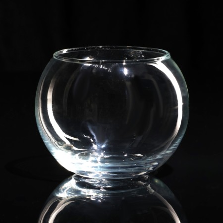 VAZA-Sub-Great "Classic" with a white candle, 12 × 10 cm, 9 hours, ball, glass-1