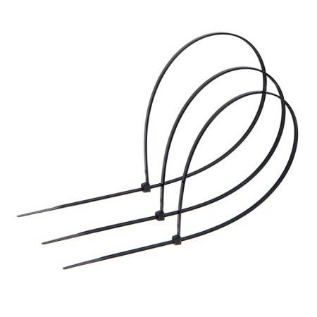 Nylon clamp, plastic, 3.6x400 mm, black, in packaging 100 pcs.