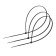 Nylon clamp, plastic, 3.6x400 mm, black, in packaging 100 pcs.