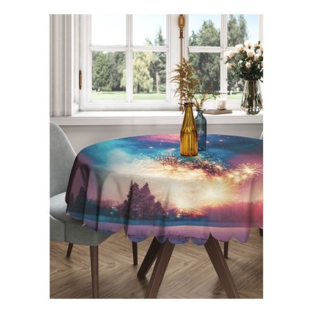 The tablecloth “Salute in winter”, round, Saten, d = 150 cm