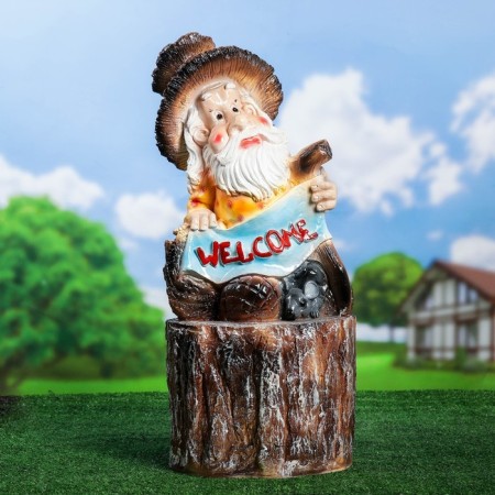 Garden figure "Lesovik on the stump" 41x33x77cm, mix
