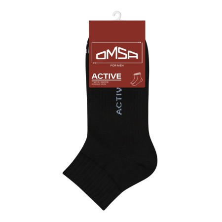 Men's socks shortened Omsa Active, size 45-47, color Nero