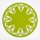 Napkin Decorative shade "Tulips" Color green, D 30 cm, 100% p/e, felt