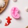 Mold Dolyana "Fish", silicone, 7.2 × 4.7 × 2.3 cm, pink color