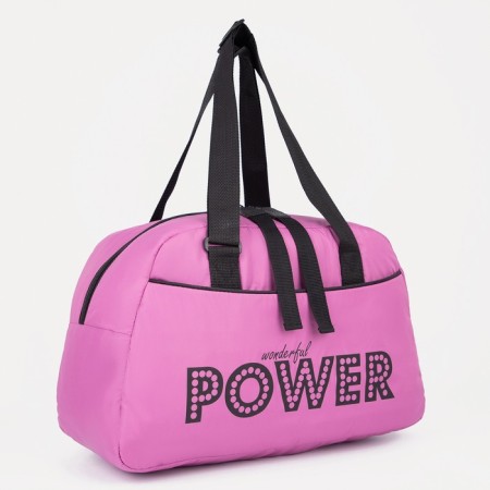 Sports bag with lightning, external pocket, long belt, lilac color