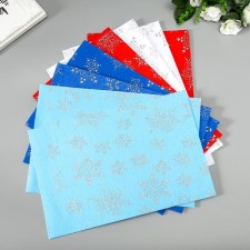 A set of decorative felt with glitter 