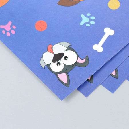 Scrapbooking paper "dogs" density 180 g 30.5x32 cm-2