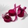 Case from Korean velvet for earrings/ring "Surprise" 5.8 × 5.3 cm, burgundy color