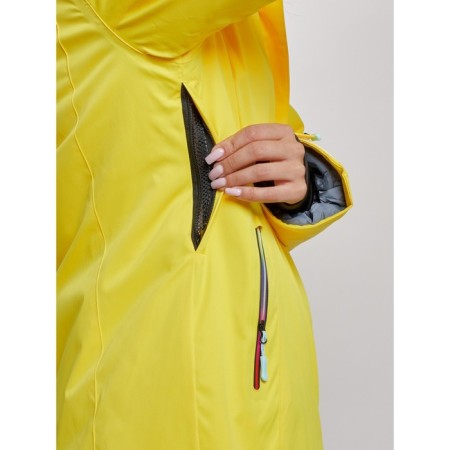 Ski costume female winter, size 42, yellow color-8