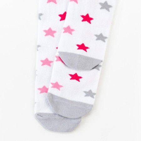 Pantyhose baby kaftan "Stars" 104-110 cm, white color-3